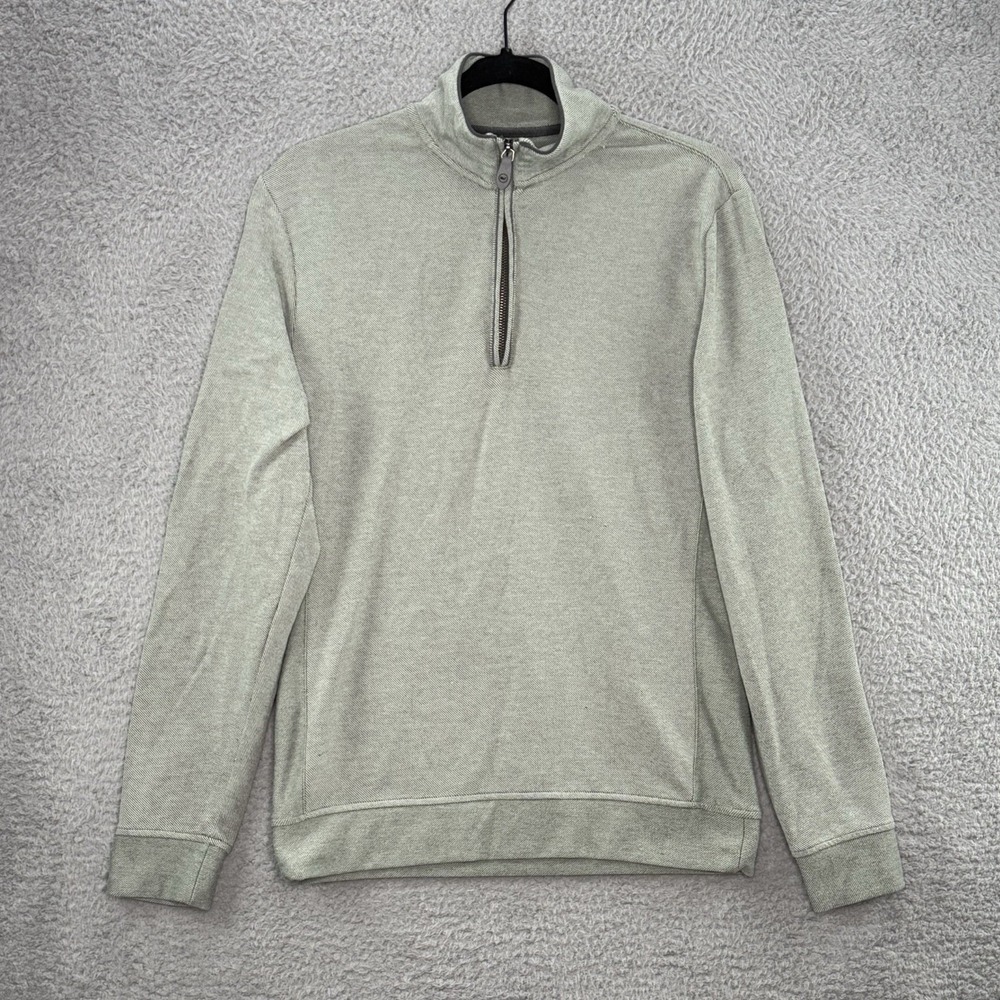 Vineyard Vines by Shep & Ian 1/4 Zip Pullover Mens Sz XS Green Gray Long Sleeve